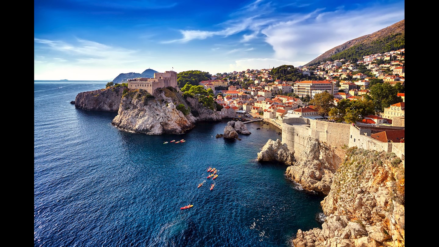 Houses by the Adriatic sea surrounding Croatia